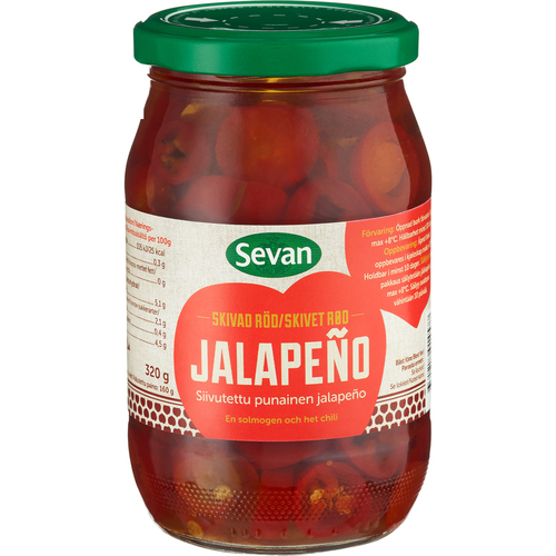 Konserv Sevan Skivad röd Jalapeño
